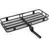 image:imageVEVOR 53 x 19 x 5 in Hitch Cargo Carrier 500lb Capacity Trailer Mount Basket Steel Luggage Carrier Rack Fits 2 Receiver for SUV Truck Pickup with Net Stabilizer Straps Black60 x 24 x 6
