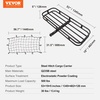 image:imageVEVOR 53 x 19 x 5 in Hitch Cargo Carrier 500lb Capacity Trailer Mount Basket Steel Luggage Carrier Rack Fits 2 Receiver for SUV Truck Pickup with Net Stabilizer Straps Black53 x 19 x 5