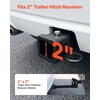 image:imageVEVOR 53 x 19 x 5 in Hitch Cargo Carrier 500lb Capacity Trailer Mount Basket Steel Luggage Carrier Rack Fits 2 Receiver for SUV Truck Pickup with Net Stabilizer Straps Black60 x 36 x 6