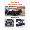 image:imageVEVOR 53 x 19 x 5 in Hitch Cargo Carrier 500lb Capacity Trailer Mount Basket Steel Luggage Carrier Rack Fits 2 Receiver for SUV Truck Pickup with Net Stabilizer Straps Black60 x 24 x 6