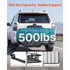 image:imageVEVOR 53 x 19 x 5 in Hitch Cargo Carrier 500lb Capacity Trailer Mount Basket Steel Luggage Carrier Rack Fits 2 Receiver for SUV Truck Pickup with Net Stabilizer Straps Black60 x 36 x 6