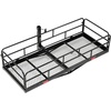 image:imageVEVOR 70 x 30 x 6 Hitch Cargo Carrier 500 lbs Capacity with Nighttime Reflective Reminder Folding Hitch Mount Cargo Carrier Basket with Hitch Lock for 2 Receiver Fit for SUVs60 x 24 x 14