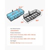 image:imageVEVOR 70 x 30 x 6 Hitch Cargo Carrier 500 lbs Capacity with Nighttime Reflective Reminder Folding Hitch Mount Cargo Carrier Basket with Hitch Lock for 2 Receiver Fit for SUVs60 x 24 x 14