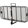 image:imageVEVOR 70 x 30 x 6 Hitch Cargo Carrier 500 lbs Capacity with Nighttime Reflective Reminder Folding Hitch Mount Cargo Carrier Basket with Hitch Lock for 2 Receiver Fit for SUVs70 x 30 x 6