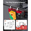 image:imageVEVOR 880lbs Electric Hoist with Wireless Remote Control 110v Electric Hoist with Remote Control 40ft20ft Lifting Height Motor for Garage Warehouse Factory880LBS
