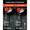 image:imageVEVOR 880lbs Electric Hoist with Wireless Remote Control 110v Electric Hoist with Remote Control 40ft20ft Lifting Height Motor for Garage Warehouse Factory880LBS