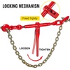 image:imageVEVOR 9215LBS 38  12 Ratchet Binders 9215 LBS Secure Working Load G70 Hooks and Adjustable Length for Grade 7080 Chains Tie Down Hauling Towing 2Pack Red4P