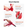 image:imageVEVOR 9215LBS 38  12 Ratchet Binders 9215 LBS Secure Working Load G70 Hooks and Adjustable Length for Grade 7080 Chains Tie Down Hauling Towing 2Pack Red2P