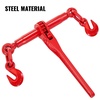 image:imageVEVOR 9215LBS 38  12 Ratchet Binders 9215 LBS Secure Working Load G70 Hooks and Adjustable Length for Grade 7080 Chains Tie Down Hauling Towing 2Pack Red4P