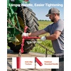 image:imageVEVOR 9215LBS 38  12 Ratchet Binders 9215 LBS Secure Working Load G70 Hooks and Adjustable Length for Grade 7080 Chains Tie Down Hauling Towing 2Pack Red2P