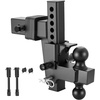 image:imageVEVOR Adjustable Trailer Hitch Fit 25 Inch Receiver Trailer Hitch Mount with 2 Inch amp 2516 Inch Balls 21000 lbs GTW 9 Inch Drop Towing Ball Mounts for RVs OffRoad Vehicles and Trucks BlackFit 25 Receiver  9 Drop Hitch