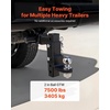 image:imageVEVOR Adjustable Trailer Hitch Fit 25 Inch Receiver Trailer Hitch Mount with 2 Inch amp 2516 Inch Balls 21000 lbs GTW 9 Inch Drop Towing Ball Mounts for RVs OffRoad Vehicles and Trucks Black146 x 94 x 24 in