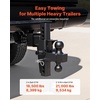 image:imageVEVOR Adjustable Trailer Hitch Fit 25 Inch Receiver Trailer Hitch Mount with 2 Inch amp 2516 Inch Balls 21000 lbs GTW 9 Inch Drop Towing Ball Mounts for RVs OffRoad Vehicles and Trucks BlackFit 25 Receiver  9 Drop Hitch