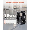image:imageVEVOR Air Operated Double Diaphragm Pump 35 GPM 1 inch Inlet amp Outlet Pneumatic Waste Oil Transfer Pump Max 114 PSI Aluminum Alloy Body AirOperated for Diesel Grease Kerosene Gasoline amp Oil1inch 35GPM Aluminum Alloy