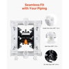 image:imageVEVOR Air Operated Double Diaphragm Pump 35 GPM 1 inch Inlet amp Outlet Pneumatic Waste Oil Transfer Pump Max 114 PSI Aluminum Alloy Body AirOperated for Diesel Grease Kerosene Gasoline amp Oil112 inch 44GPM Polypropylene