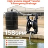 image:imageVEVOR Air Operated Double Diaphragm Pump 44GPM Max 115PSI Air Waste Oil Pneumatic Transfer Pump with 2 Extra Diaphragms 112 inch Inlet amp Outlet Aluminum Alloy Diaphragm Pump for Diesel Grease Oil158 GPM