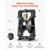 image:imageVEVOR Air Operated Double Diaphragm Pump 44GPM Max 115PSI Air Waste Oil Pneumatic Transfer Pump with 2 Extra Diaphragms 112 inch Inlet amp Outlet Aluminum Alloy Diaphragm Pump for Diesel Grease Oil158 GPM