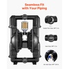image:imageVEVOR Air Operated Double Diaphragm Pump 44GPM Max 115PSI Air Waste Oil Pneumatic Transfer Pump with 2 Extra Diaphragms 112 inch Inlet amp Outlet Aluminum Alloy Diaphragm Pump for Diesel Grease Oil158 GPM