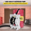 image:imageVEVOR Air Operated Double Diaphragm Pump 44GPM Max 115PSI Air Waste Oil Pneumatic Transfer Pump with 2 Extra Diaphragms 112 inch Inlet amp Outlet Aluminum Alloy Diaphragm Pump for Diesel Grease Oil25 GPM