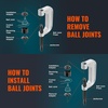 image:imageVEVOR Ball Joint Press Kit 25 pcsTool Kit CPress Ball Joint Remove and Install Tools for Most 2WD and 4WD Cars Heavy Duty Ball Joint Repair Kit for Automotive Repairing23 PCS