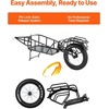 image:imageVEVOR Bike Cargo Trailer 70275 lbs Load Capacity Foldable Compact Storage amp Quick Release with Universal Hitch 20 Wheels Fits Most Bike Wheels Carbon Steel Frame HeavyDuty Bicycle Wagon Cart70lbs