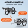 image:imageVEVOR Bike Cargo Trailer 70275 lbs Load Capacity Foldable Compact Storage amp Quick Release with Universal Hitch 20 Wheels Fits Most Bike Wheels Carbon Steel Frame HeavyDuty Bicycle Wagon Cart275lbs