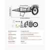 image:imageVEVOR Bike Cargo Trailer 70275 lbs Load Capacity Foldable Compact Storage amp Quick Release with Universal Hitch 20 Wheels Fits Most Bike Wheels Carbon Steel Frame HeavyDuty Bicycle Wagon Cart70lbs