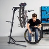 image:imageVEVOR Bike Repair Stand 4Leg Steel Bicycle Repair Stand 425748 Adjustable Height Bike Maintenance Work Stand with Magnetic Tool Tray Foldable Bike Service Stand for Home Shop Max 80 Pounds85 LBS