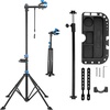 image:imageVEVOR Bike Repair Stand 4Leg Steel Bicycle Repair Stand 425748 Adjustable Height Bike Maintenance Work Stand with Magnetic Tool Tray Foldable Bike Service Stand for Home Shop Max 80 Pounds66 LBS