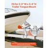 image:imageVEVOR Boat Trailer Winch Stand with Roller 1200 lbs Winch amp 2 in x 25 ft Winch Strap Boat Winch Mount with UBolt for 23 Inches W x 34 Inches H Trailer Tongue Fit for Jet Ski Sailboat Speedboat