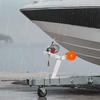 image:imageVEVOR Boat Trailer Winch Stand with Roller 1200 lbs Winch amp 2 in x 25 ft Winch Strap Boat Winch Mount with UBolt for 23 Inches W x 34 Inches H Trailer Tongue Fit for Jet Ski Sailboat Speedboat