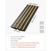image:imageVEVOR Car Driveway Rubber Curb Ramp 33069 lbs Load Capacity 26 inch Rise Curbside Bridge Ramp with Yellow Reflective Strips Suitable for Loading Dock Warehouse Garage Sidewalk 3 Pack488inchLong 3 Pack
