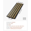 image:imageVEVOR Car Driveway Rubber Curb Ramp 33069 lbs Load Capacity 26 inch Rise Curbside Bridge Ramp with Yellow Reflective Strips Suitable for Loading Dock Warehouse Garage Sidewalk 3 Pack488inchLong 1 Pack