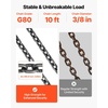 image:imageVEVOR Chain Sling 38 inch x 10 ft Lifting Chains with Hooks G80 Engine Chain Hoist Lifts 18400 lbs8 Ton Lifting Sling Chains for Engine Hoist Engine Lift Chain with 4 Leg Grab Hooks amp Adjusters38 Inch x 10 FT Adjustable