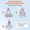 image:imageVEVOR Chain Sling 38 inch x 10 ft Lifting Chains with Hooks G80 Engine Chain Hoist Lifts 18400 lbs8 Ton Lifting Sling Chains for Engine Hoist Engine Lift Chain with 4 Leg Grab Hooks amp Adjusters516 inch x 5 ft