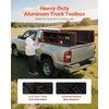 image:imageVEVOR Contractor Truck Tool Box 72 x 21 x 13 in Black Tread Aluminum TopSider Toolbox with Two Lower Drawers Flip Up Door WeatherResistant Heavy Duty Storage Box with Latch for Truck Bed Pickup72 x 21 x 13 in