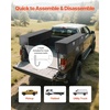 image:imageVEVOR Contractor Truck Tool Box 72 x 21 x 13 in Black Tread Aluminum TopSider Toolbox with Two Lower Drawers Flip Up Door WeatherResistant Heavy Duty Storage Box with Latch for Truck Bed Pickup72 x 13 x 16 in