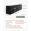 image:imageVEVOR Contractor Truck Tool Box 72 x 21 x 13 in Black Tread Aluminum TopSider Toolbox with Two Lower Drawers Flip Up Door WeatherResistant Heavy Duty Storage Box with Latch for Truck Bed Pickup815 x 21 x 13 in