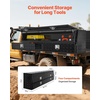image:imageVEVOR Contractor Truck Tool Box 72 x 21 x 13 in Black Tread Aluminum TopSider Toolbox with Two Lower Drawers Flip Up Door WeatherResistant Heavy Duty Storage Box with Latch for Truck Bed Pickup815 x 21 x 13 in
