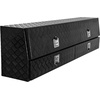 image:imageVEVOR Contractor Truck Tool Box 72 x 21 x 13 in Black Tread Aluminum TopSider Toolbox with Two Lower Drawers Flip Up Door WeatherResistant Heavy Duty Storage Box with Latch for Truck Bed Pickup815 x 21 x 13 in