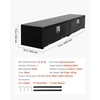 image:imageVEVOR Contractor Truck Tool Box 72 x 21 x 13 in Black Tread Aluminum TopSider Toolbox with Two Lower Drawers Flip Up Door WeatherResistant Heavy Duty Storage Box with Latch for Truck Bed Pickup72 x 13 x 16 in