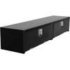 image:imageVEVOR Contractor Truck Tool Box 72 x 21 x 13 in Black Tread Aluminum TopSider Toolbox with Two Lower Drawers Flip Up Door WeatherResistant Heavy Duty Storage Box with Latch for Truck Bed Pickup72 x 13 x 16 in