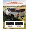 image:imageVEVOR Contractor Truck Tool Box 72 x 21 x 13 in Black Tread Aluminum TopSider Toolbox with Two Lower Drawers Flip Up Door WeatherResistant Heavy Duty Storage Box with Latch for Truck Bed Pickup88 x 16 x 13 in