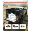 image:imageVEVOR Contractor Truck Tool Box 72 x 21 x 13 in Black Tread Aluminum TopSider Toolbox with Two Lower Drawers Flip Up Door WeatherResistant Heavy Duty Storage Box with Latch for Truck Bed Pickup72 x 21 x 13 in