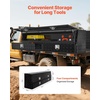 image:imageVEVOR Contractor Truck Tool Box 72 x 21 x 13 in Black Tread Aluminum TopSider Toolbox with Two Lower Drawers Flip Up Door WeatherResistant Heavy Duty Storage Box with Latch for Truck Bed Pickup72 x 21 x 13 in