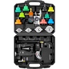 image:imageVEVOR Coolant Pressure Tester Kit 31Pcs Radiator Vacuum Refill Kit with 3 Metal Adapters Universal Fit Automotive Cooling System Pressure Tester Tool with Pressures Pump amp AluminumPlastic Filler22Pcs
