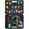 image:imageVEVOR Coolant Pressure Tester Kit 31Pcs Radiator Vacuum Refill Kit with 3 Metal Adapters Universal Fit Automotive Cooling System Pressure Tester Tool with Pressures Pump amp AluminumPlastic Filler31Pcs