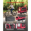 image:imageVEVOR Dog Bike Trailer Supports up to 100 lbs Pet Cart Bicycle Carrier Easy Folding Frame with Quick Release Wheels Universal Bicycle Coupler Reflectors Flag Collapsible to StoreRedBlack