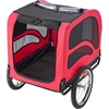image:imageVEVOR Dog Bike Trailer Supports up to 100 lbs Pet Cart Bicycle Carrier Easy Folding Frame with Quick Release Wheels Universal Bicycle Coupler Reflectors Flag Collapsible to StoreRedBlack