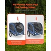 image:imageVEVOR Dog Bike Trailer Supports up to 100 lbs Pet Cart Bicycle Carrier Easy Folding Frame with Quick Release Wheels Universal Bicycle Coupler Reflectors Flag Collapsible to StoreBlueBlack